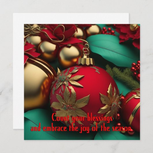 kerstcadeautjes feestdagenkaart (Voorkant / Achterkant)