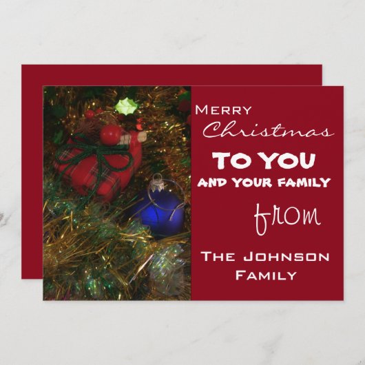 kerstcadeautjes feestdagenkaart (Voorkant / Achterkant)