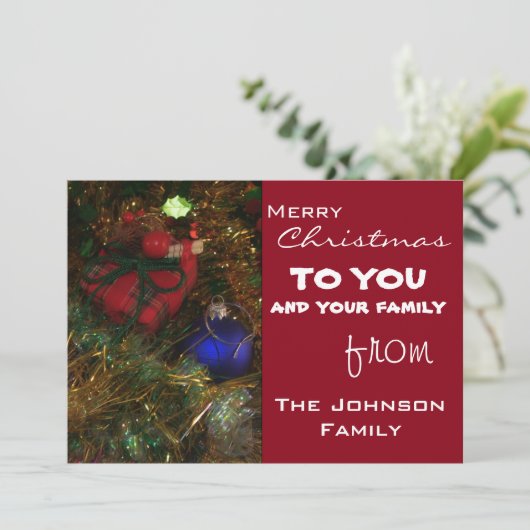 kerstcadeautjes feestdagenkaart (Staand voorkant)