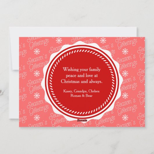 kerstcadeautjes feestdagenkaart (Achterkant)