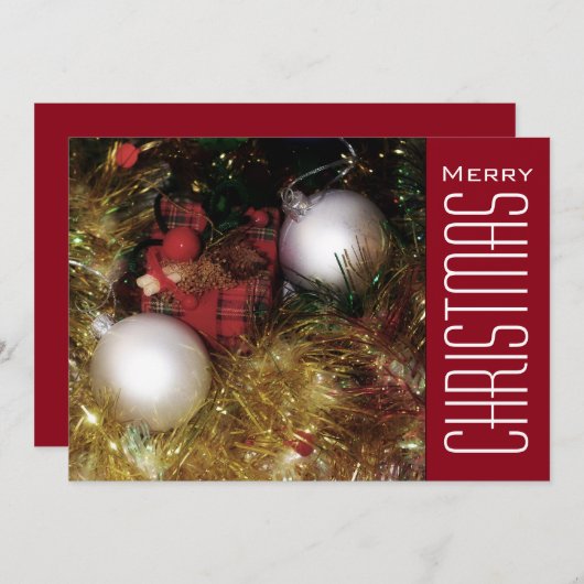 kerstcadeautjes feestdagenkaart (Voorkant / Achterkant)