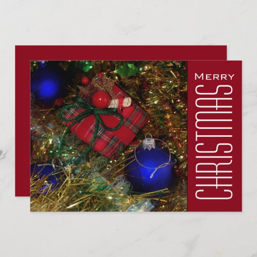 kerstcadeautjes feestdagenkaart (Voorkant / Achterkant)