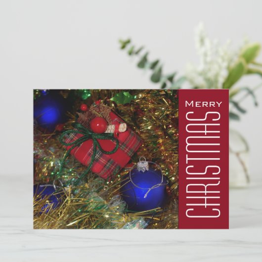 kerstcadeautjes feestdagenkaart (Staand voorkant)