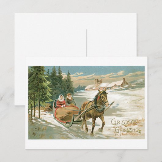 kerstcadeautjes feestdagenkaart (Voorkant / Achterkant)