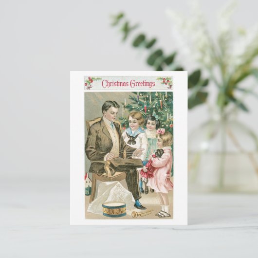 kerstcadeautjes feestdagenkaart (Staand voorkant)