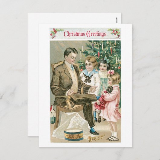 kerstcadeautjes feestdagenkaart (Voorkant / Achterkant)