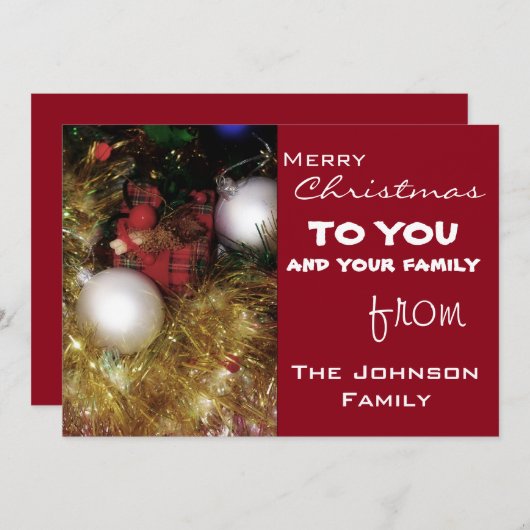 kerstcadeautjes feestdagenkaart (Voorkant / Achterkant)