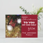 kerstcadeautjes feestdagenkaart (Staand voorkant)