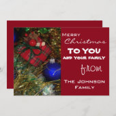 kerstcadeautjes feestdagenkaart (Voorkant / Achterkant)