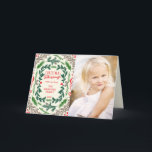 kerstcadeautjes Fotovakantiekaartje Feestdagen Kaart<br><div class="desc">Vervang de foto van de sjabloon door een eigen afbeelding voordat u koopt.</div>
