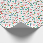 kerstcadeautjes gepersonaliseerde feestdag cadeaupapier (Hoek)