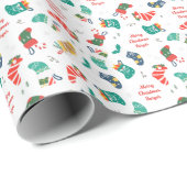 kerstcadeautjes gepersonaliseerde feestdag cadeaupapier (Rol Hoek)