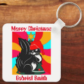 kerstcadeautjes , gepersonaliseerde naam sleutelhanger (Achterkant)