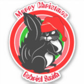 kerstcadeautjes , gepersonaliseerde naam sticker (Voorkant)