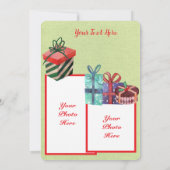 Kerstcadeautjes Happy Holiday Flat Kaart (Achterkant)