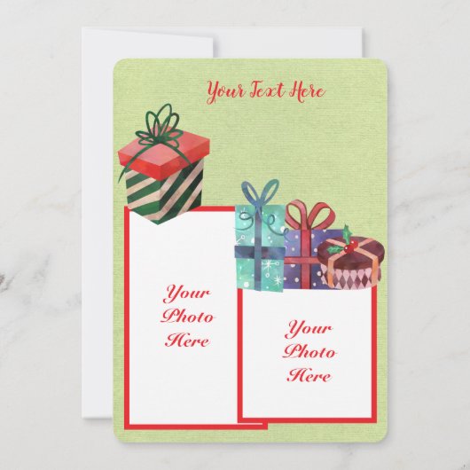 Kerstcadeautjes Happy Holiday Flat Kaart (Achterkant)