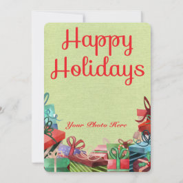 Kerstcadeautjes Happy Holiday Flat Kaart