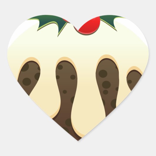 kerstcadeautjes hart sticker (Voorkant)
