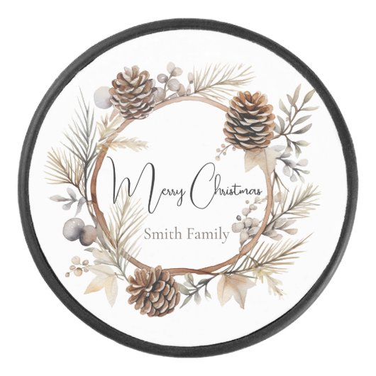 kerstcadeautjes hockey puck (Voorkant)