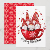 kerstcadeautjes in een kerkfeest feestdagenkaart (Voorkant / Achterkant)