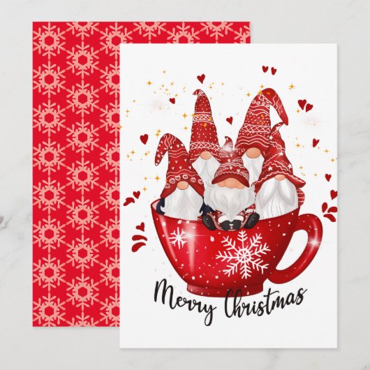 kerstcadeautjes in een kerkfeest feestdagenkaart (Voorkant / Achterkant)