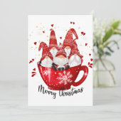 kerstcadeautjes in een kerkfeest feestdagenkaart (Staand voorkant)