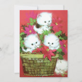 kerstcadeautjes in het mandje feestdagenkaart (Voorkant)