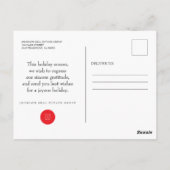 kerstcadeautjes in rood | Groeten van het seizoen Briefkaart (Achterkant)