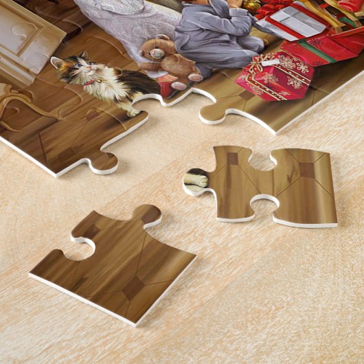 kerstcadeautjes Jigzaag Puzzle Legpuzzel (Zijkant)