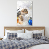 kerstcadeautjes Kat impressionisme Canvas Afdruk (Insitu (Slaapkamer))