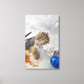 kerstcadeautjes Kat impressionisme Canvas Afdruk (Voorkant)