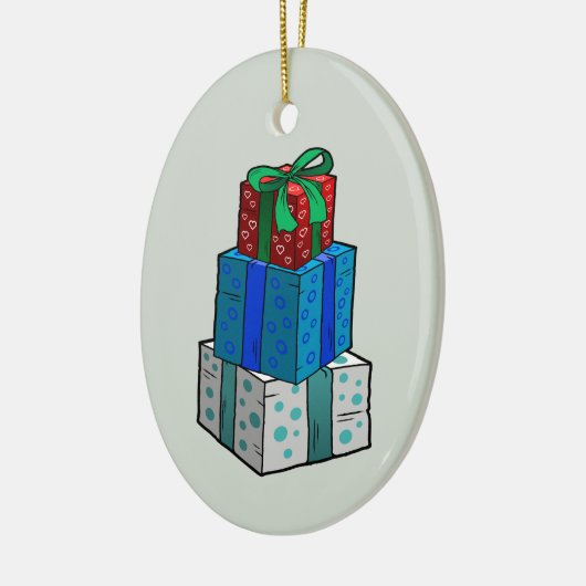kerstcadeautjes keramisch ornament (Links)