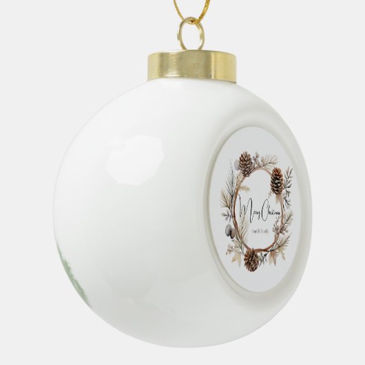 kerstcadeautjes keramische bal ornament (Links)