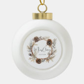 kerstcadeautjes keramische bal ornament (Voorkant)