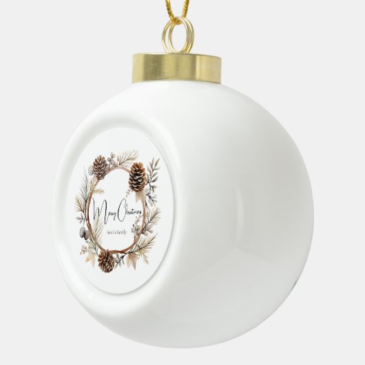 kerstcadeautjes keramische bal ornament (Rechts)