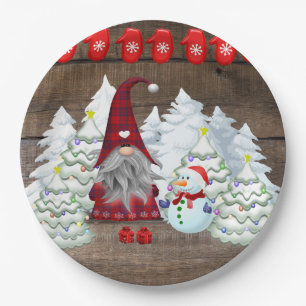 kerstcadeautjes kerstbomen Snowman Papieren Bordje