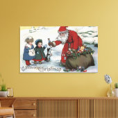 kerstcadeautjes, kerstkerstkerstkerstkerstkerstker canvas afdruk (Insitu (Woonkamer))