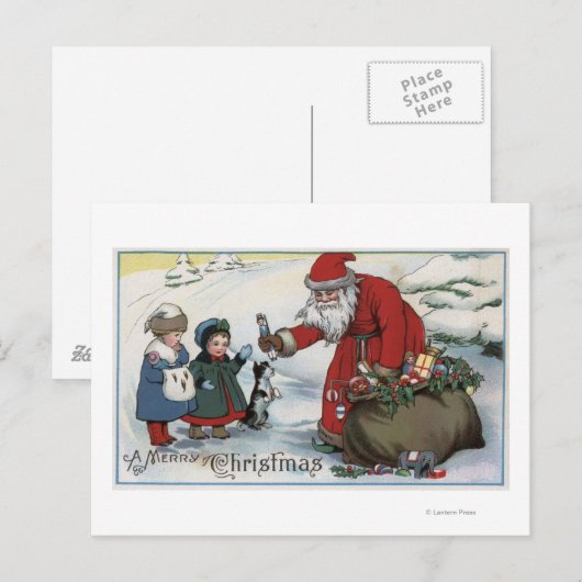 kerstcadeautjes, kerstkerstkerstkerstkerstkerstker feestdagenkaart (Voorkant / Achterkant)