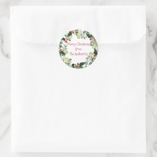kerstcadeautjes Label Stickers met kerstcadeau (Tas)