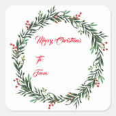 kerstcadeautjes Labels stickers (Voorkant)