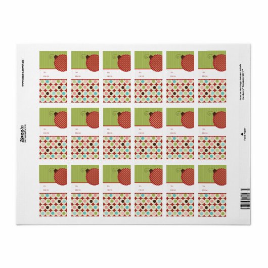 kerstcadeautjes Labels stickers (Full Sheet)