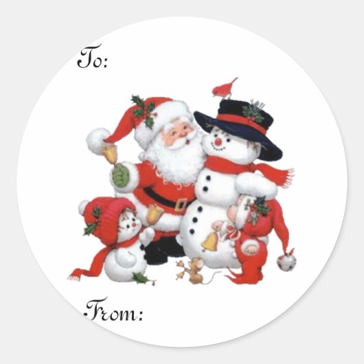 kerstcadeautjes Labels stickers (Voorkant)