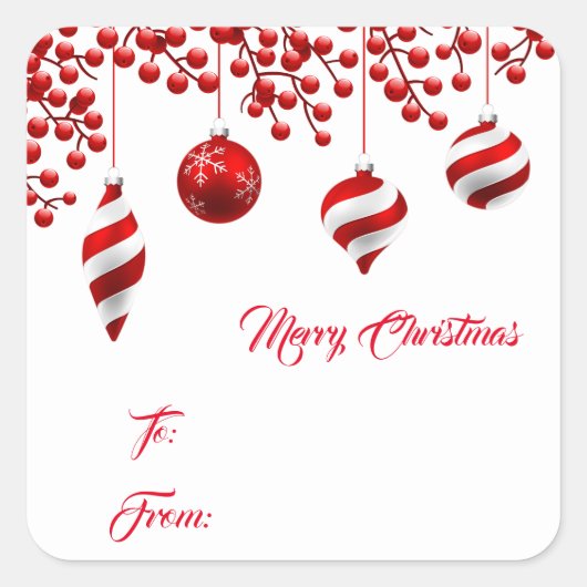 kerstcadeautjes Labels stickers (Voorkant)