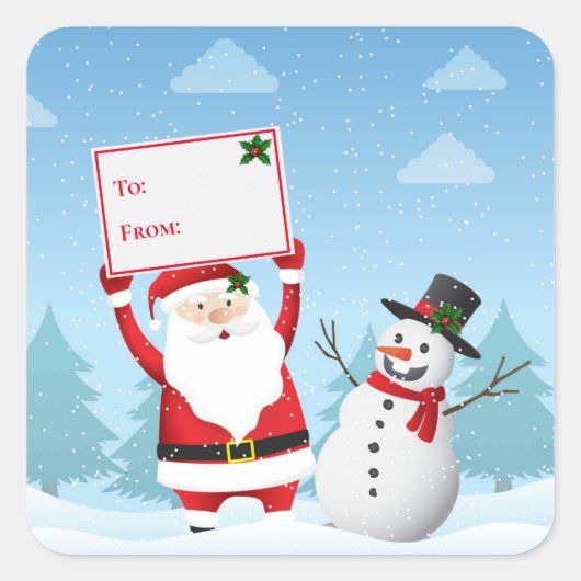 kerstcadeautjes Labels stickers (Voorkant)
