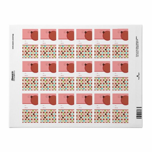 kerstcadeautjes Labels stickers (Full Sheet)