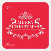 kerstcadeautjes Labels stickers (Voorkant)