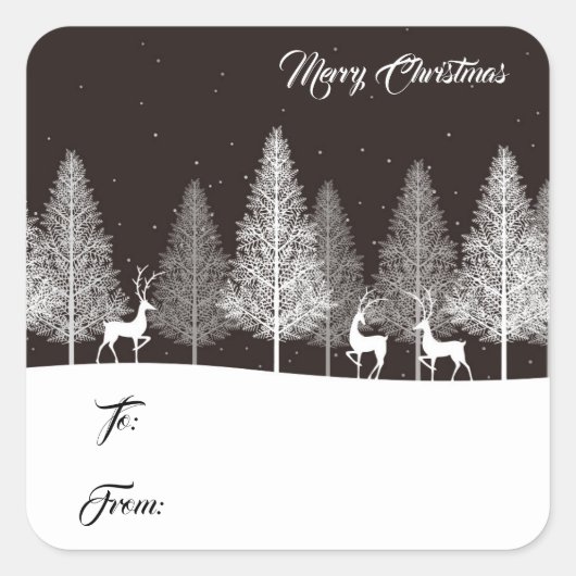 kerstcadeautjes Labels stickers (Voorkant)