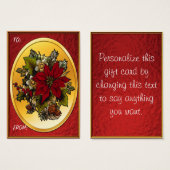 kerstcadeautjes Labels Visitekaartje (Voorkant /achterkant)