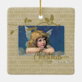 kerstcadeautjes Little Angel Keramisch Ornament (Achterkant)