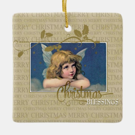 kerstcadeautjes Little Angel Keramisch Ornament (Voorkant)